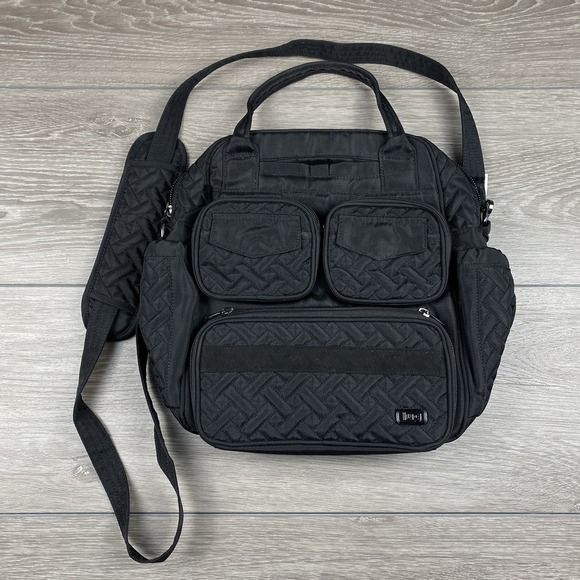 lug Handbags - Lug Mini Puddle Jumper Quilted Hand Bag/ Crossbody Bag Black